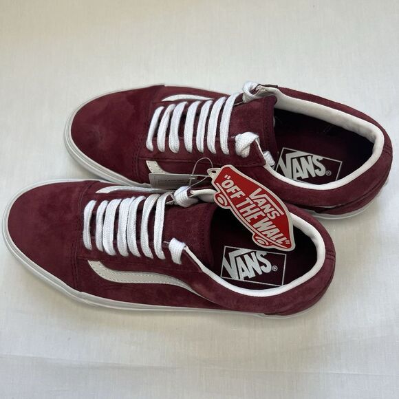 Vans Old Skool Pig Suede Pomegranate Red Low Top Classic Men 6.5 Women’s 8 - Picture 3 of 7